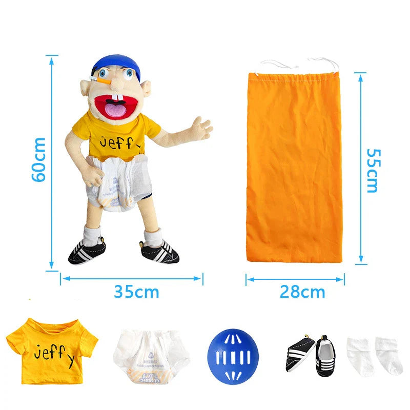 Jeffy Hand Puppet | SML Characters | Soft Plush Open Mouth Muppet Toy