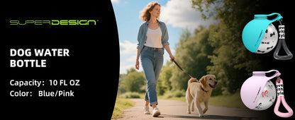 Portable Dog Water Bottle – Leak Proof Travel Dispenser for Small Dogs