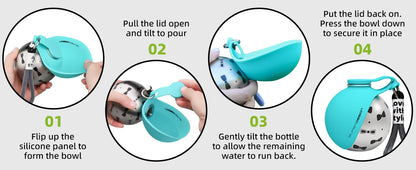 Portable Dog Water Bottle – Leak Proof Travel Dispenser for Small Dogs