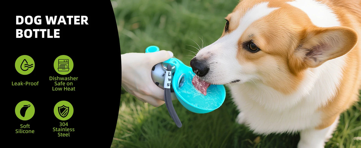 Portable Dog Water Bottle – Leak Proof Travel Dispenser for Small Dogs