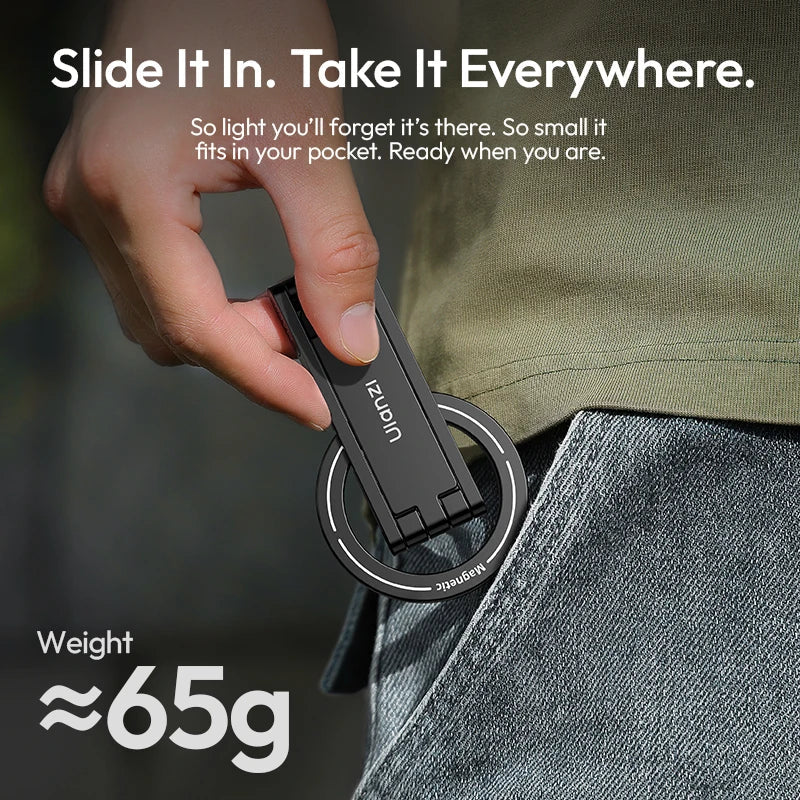 Foldable Magnetic Phone Tripod – Slim Stand for Vlogging & Livestream
