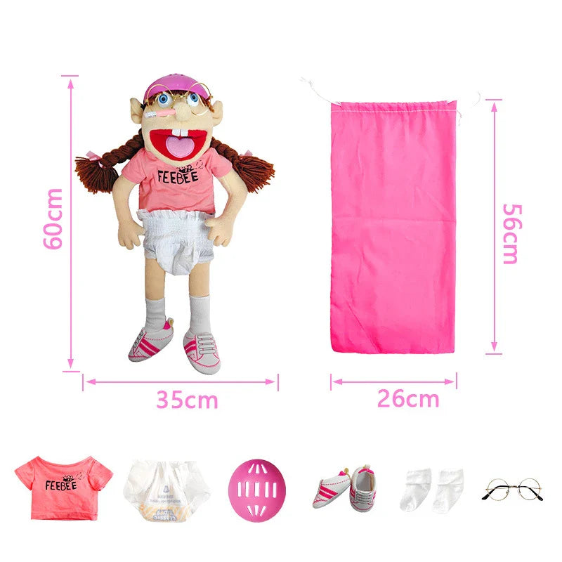 Jeffy Hand Puppet | SML Characters | Soft Plush Open Mouth Muppet Toy