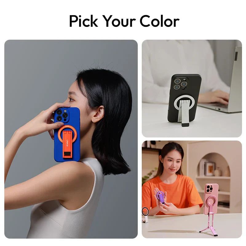 Foldable Magnetic Phone Tripod – Slim Stand for Vlogging & Livestream