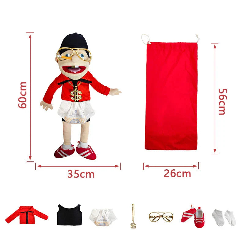 Jeffy Hand Puppet | SML Characters | Soft Plush Open Mouth Muppet Toy