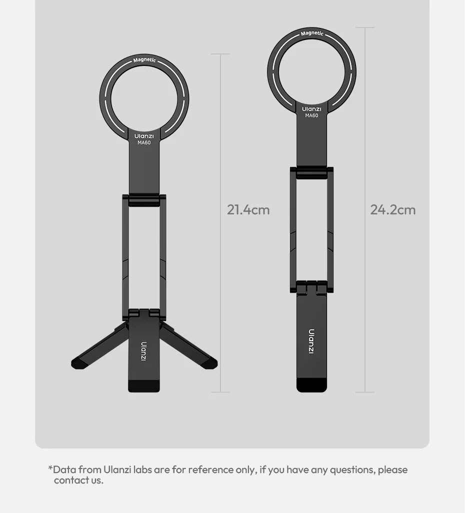 Foldable Magnetic Phone Tripod – Slim Stand for Vlogging & Livestream